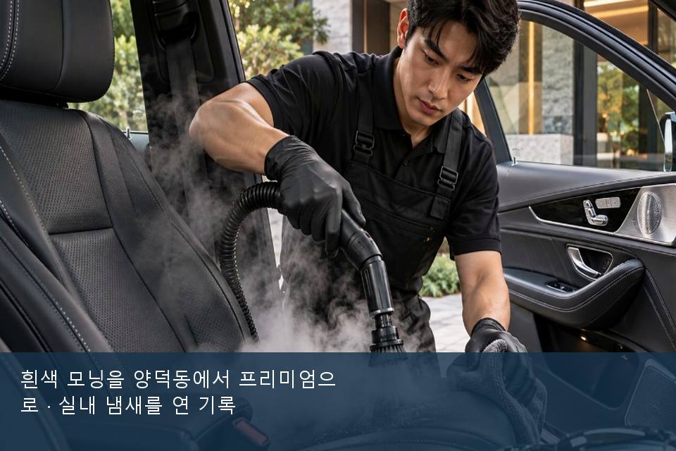 흰색 모닝을 양덕동에서 프리미엄으로 · 실내 냄새를 연 기록