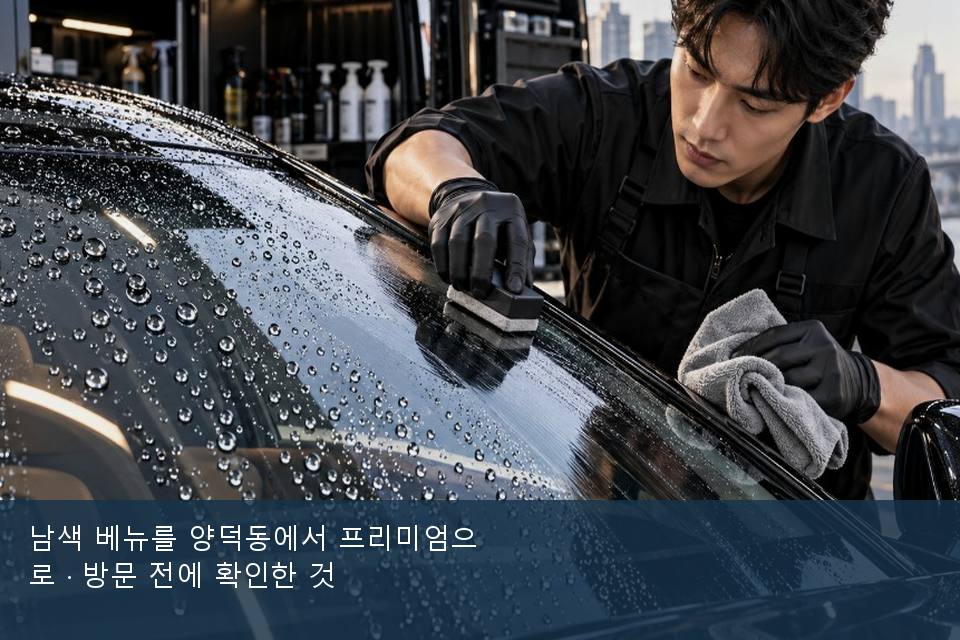 남색 베뉴를 양덕동에서 프리미엄으로 · 방문 전에 확인한 것